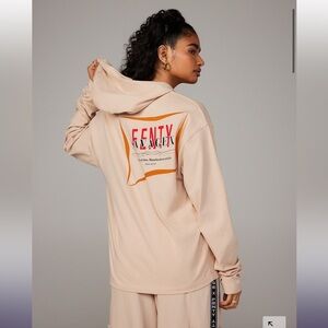 Savage X Fenty pullover hooded sweatshirt SM unisex sandy brown color